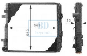 BENZ TRUCK RADIATOR 